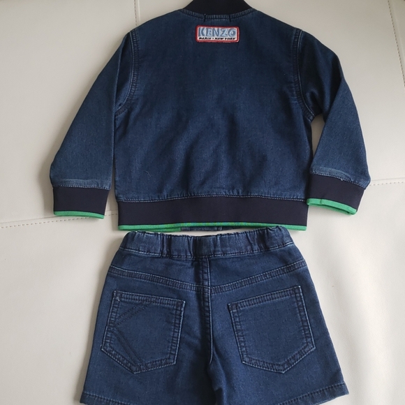 Kids 2 toddler Kenzo denim set short jacket - Picture 4 of 7